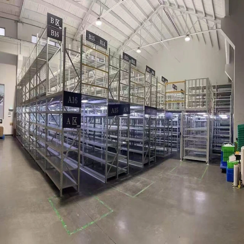 南京格畅仓储设备阁楼式货架安装现场